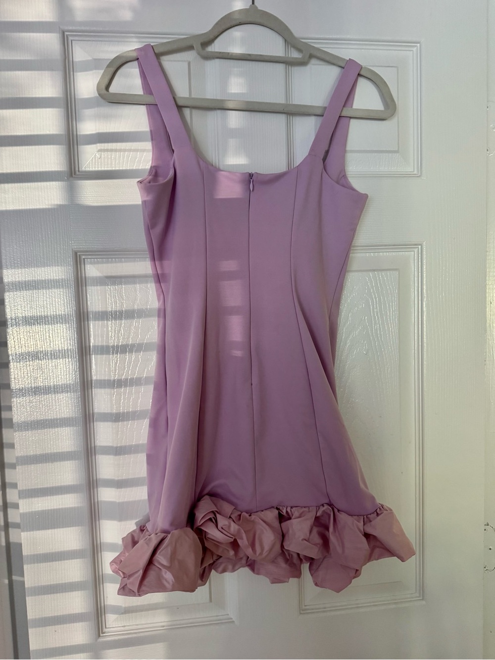 Lavender Ruffle-Hem Mini Dress - Picture 4 of 5